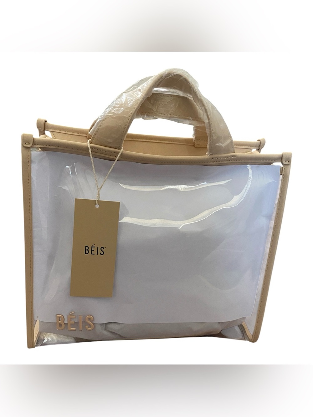 New with tag Béis The Stadium Tote transparent bag women’s OS